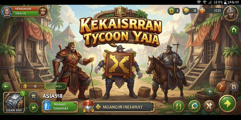 Tampilan gameplay ASIA918 yang menunjukkan keseruan membangun bisnis Tycoon.