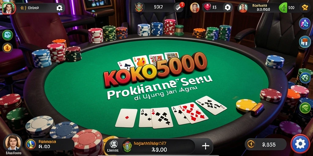 Tampilan menawan dari gameplay Poker KOKO5000.