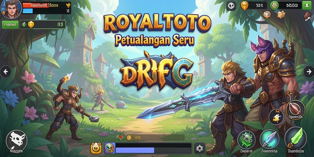 Tampilan utama gameplay ROYALTOTO yang menampilkan aksi RPG yang mendebarkan.