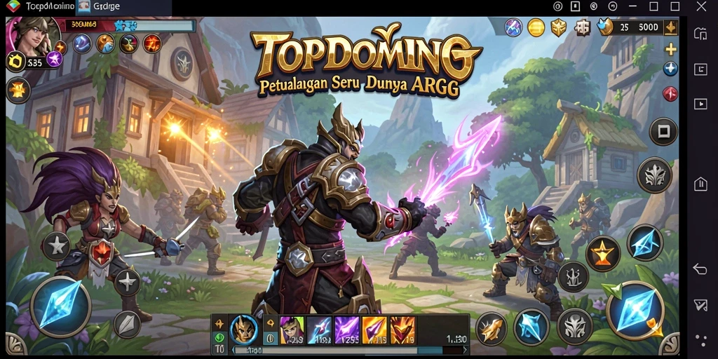 Tangkapan layar menunjukkan aksi seru dalam pertempuran ARPG.